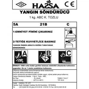 1 Kg Kuru Kimyevi Tozlu Bodyguard - Görsel 5