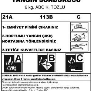 6 Kg Kuru Kimyevi Tozlu Paslanmaz - Görsel 3
